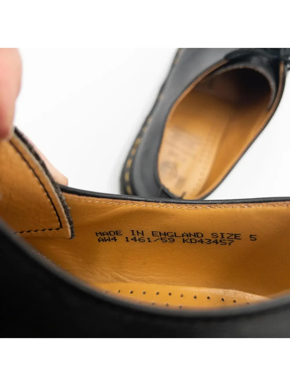 Vintage Dr. Martens Black Leather Lace-Up Shoes